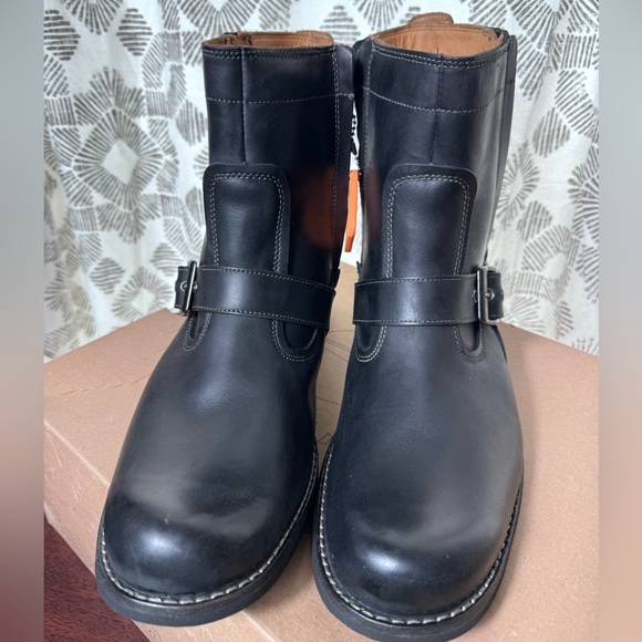 Timberland Earthkeepers 73182 Black Leather Engineer Harness Boots Men’s 10 NIB - Picture 5 of 12